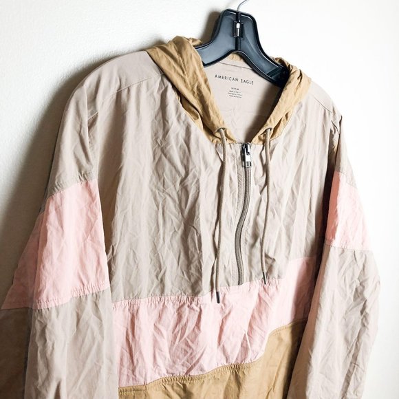 American Eagle Color Block Nylon Windbreaker - Picture 2 of 8